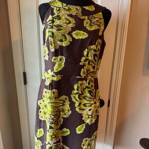 Jessica Howard Multicolor Floral Bead Sleeveless Sheath Dress